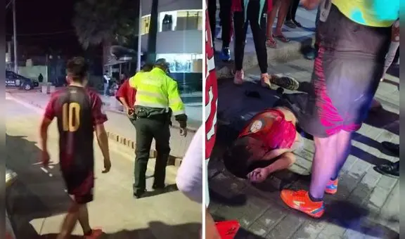Sujeto roba cartera en complejo deportivo y termina golpeado por futbolistas en Arequipa