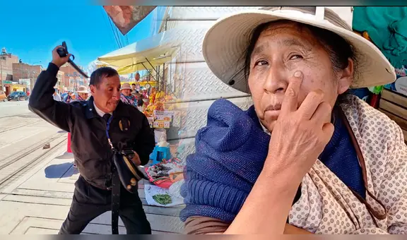 Suspende en funciones a Policía Municipal que golpeó y dejó herida a comerciante en Puno