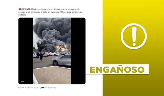 Este incendio de un casino en México no ocurrió en abril de 2025 ni fue provocado por cárteles