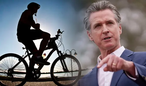 Ley firmada por Gavin Newsom en California aplica sanciones a ciclistas por infracción común