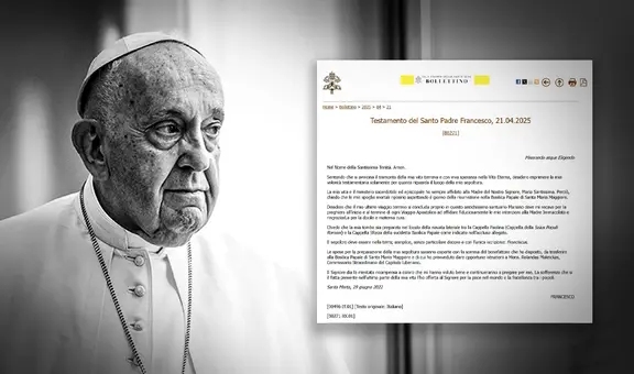 Testamento de Papa Francisco es publicado: "Deseo expresar mi voluntad respecto al lugar de mi sepultura"