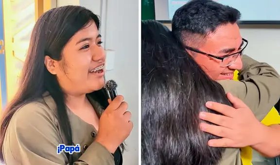 Joven postulante a la UNFV llega entre lágrimas al trabajo de su padre y lo conmueve con una noticia inolvidable: “Lo logré, papá”