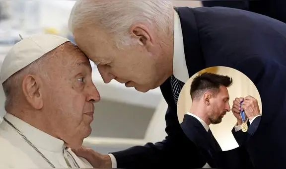 El día que Biden le otorgó al papa Francisco un galardón por servir "a los más débiles y vulnerables" en Argentina: Messi lo recibió 7 días antes