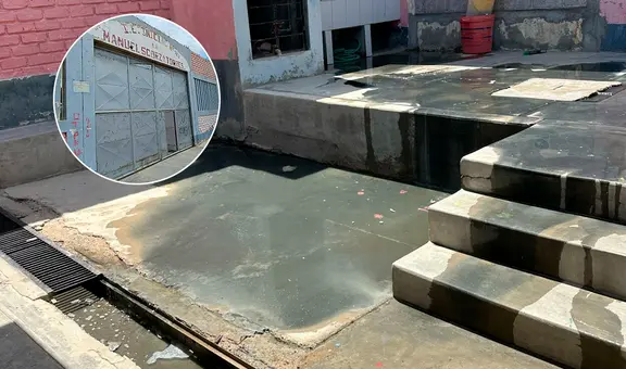 Piura: cancelan clases en colegio inicial tras inundación por aguas servidas