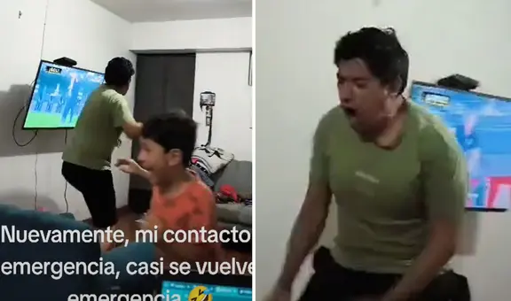 Padre e hijo emocionan con su eufórica reacción al gol de Alianza Lima en el último minuto: "Gritaron con el alma"