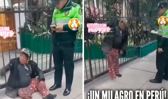 Policía peruano expone a hombre que simulaba discapacidad para estafar y pedir dinero en la calle: “Hizo aparecer su pierna”