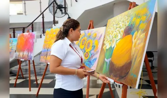 Artistas tumbesinos e internos exponen sus trabajos en la sede principal de la Corte de Tumbes