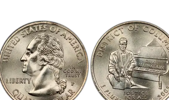 Esta moneda de 25 centavos del Distrito de Columbia podría alcanzar un valor de hasta US$4.500 en el mercado coleccionista