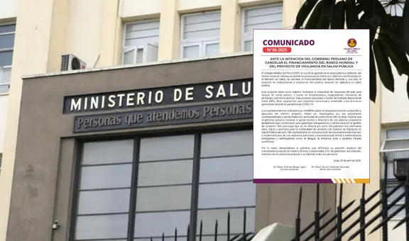 Colegio Médico advierte sobre grave retroceso en salud pública tras cancelación de convenio con el Banco Mundial