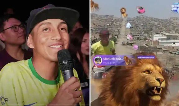 Peruano recibió regalo virtual de dos leones y una ballena en TikTok y corrió hasta la cima de cerro en Lima