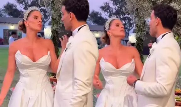 Alejandra Baigorria sorprende al hacerle fuerte reclamo a Said Palao en plena boda: "¡Mírame a mí!"