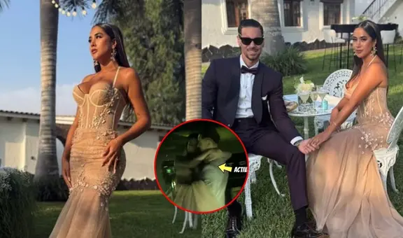 Melissa Paredes se excede con el alcohol y sale en brazos de Anthony Aranda tras boda de Alejandra Baigorria