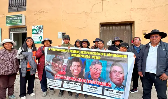 Familiares de profesionales desaparecidos en el río Vilcanota claman ayuda para encontrarlos