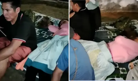 Familia de bajos recursos duerme fuera de hospital en Chanchamayo para cuidar a su hija internada