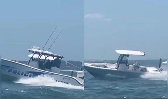 Florida: video muestra el heroico rescate de un oficial de Sarasota que se lanzó a bordo de un bote fugitivo