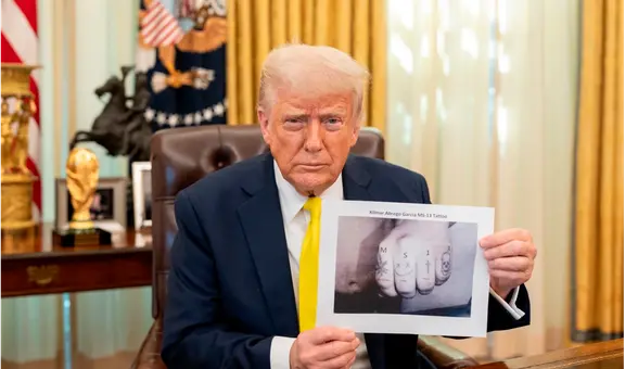 "En sus nudillos tenía la MS-13": Trump insiste en la relación con la pandilla tras imagen editada de Kilmar Abrego García