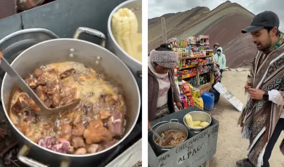 Turista queda sorprendido al probar chicharrón de alpaca en Montaña de 7 Colores en Cusco: “Cero colesterol”