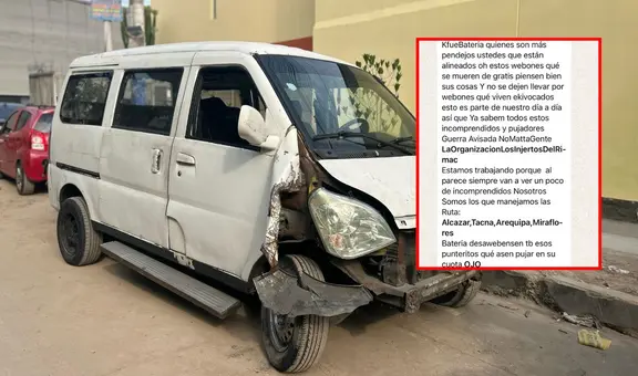 Revelan amenaza de Los Injertos del Rímac a colectiveros: “Guerra avisada no mata gente”