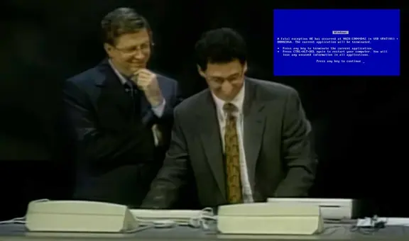 La mayor vergüenza de Microsoft: cuando Bill Gates presentó Windows 98 y apareció el pantallazo azul de la muerte