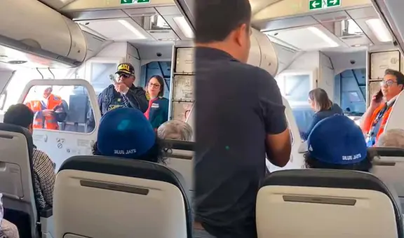 El momento exacto en que la PNP evacúa avión en aeropuerto de Arequipa por amenaza de bomba