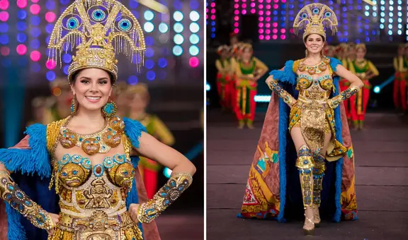 Staisy Huamansisa deslumbra en el Miss Mundo 2025 con espectacular traje típico inspirado en la cultura Moche