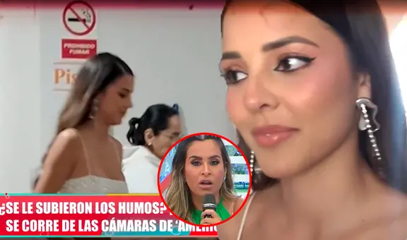 Luciana Fuster huye de las cámaras de 'América hoy' y Ethel Pozo sorprende al encararla: "No sé qué le pasa"