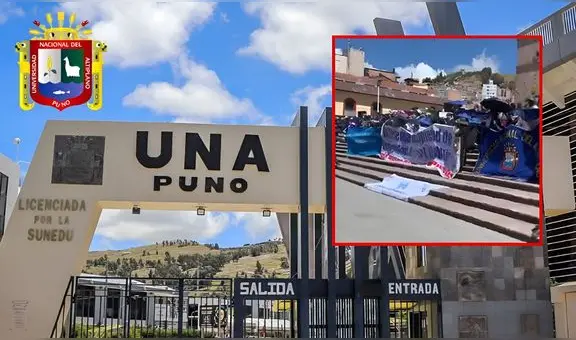 Gran marcha en Puno: UNA protesta contra la municipalidad provincial y reclama terrenos frente al lago Titicaca