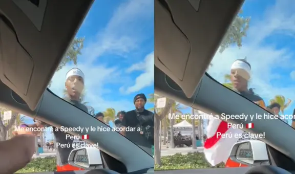 "Perú es clave": peruano aborda a Speed en Miami y le recuerda su visita a nuestro país