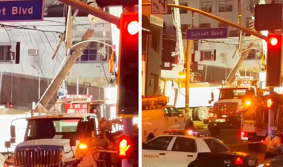 Un camión volquete se estrella contra reconocido club de rock y causa corte de luz en Los Ángeles