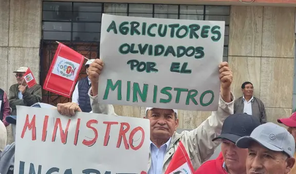 Agricultores y dirigentes se movilizaron para demandar la destitución del ministro Ángel Manero