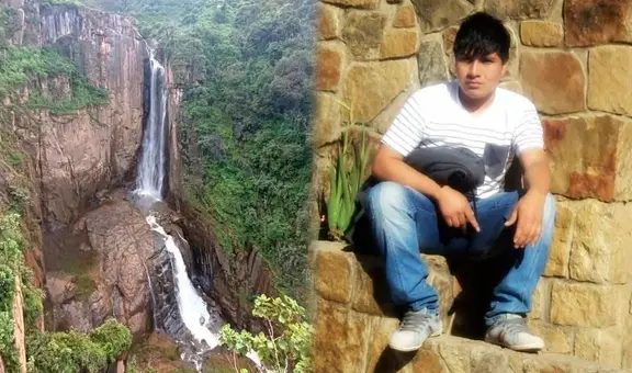 Joven desaparece tras caer más de 15 metros desde Catarata El Marto en La Libertad cuando tomaba fotos
