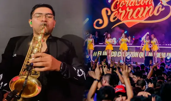 Músico peruano cuenta su experiencia como saxofonista de Corazón Serrano: “La gente corre para ver el show”