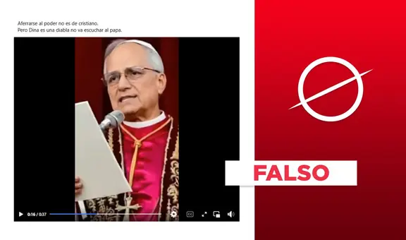 Papa León XIV no pidió a Dina Boluarte que "no se aferre al poder": es un video manipulado