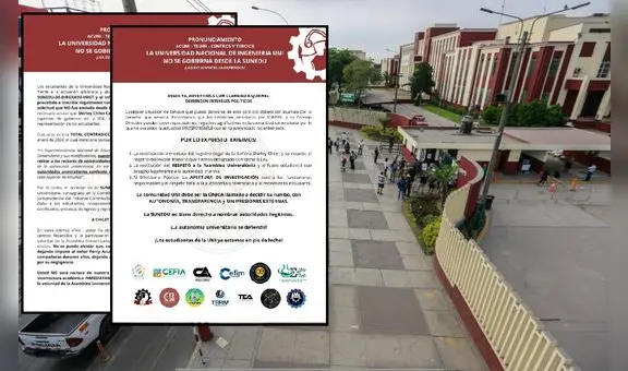 Estudiantes y decanos de la UNI rechazan designación de rectora: “La UNI no se gobierna desde la Sunedu”