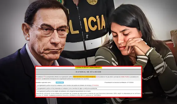 Liliana Pizán, abogada y presunta pareja de 'Cuchillo', está afiliada al partido Perú Primero de Martín Vizcarra