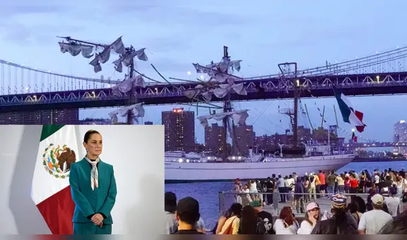 Sheinbaum lamenta muerte de marinos tras choque del buque Cuauhtémoc en Nueva York y agradece apoyo de Eric Adams: "Nuestra solidaridad"