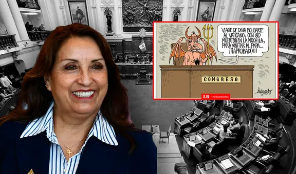 Heduardicidio representa al Congreso como el diablo: con 50 muertos en la mochila aprobaron viaje a Boluarte