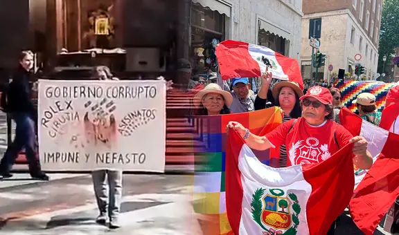 Protestas contra Dina Boluarte en el Vaticano: 10 peruanos detenidos con carteles cerca a Plaza de San Pedro en Roma