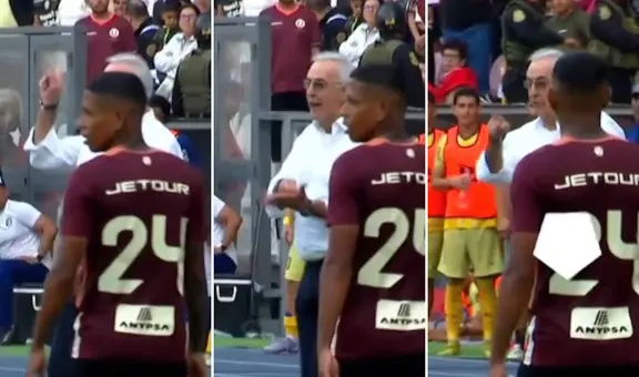 ¿Contra el árbitro? El polémico gesto de Jorge Fosatti en derrota de Universitario ante Juan Pablo II