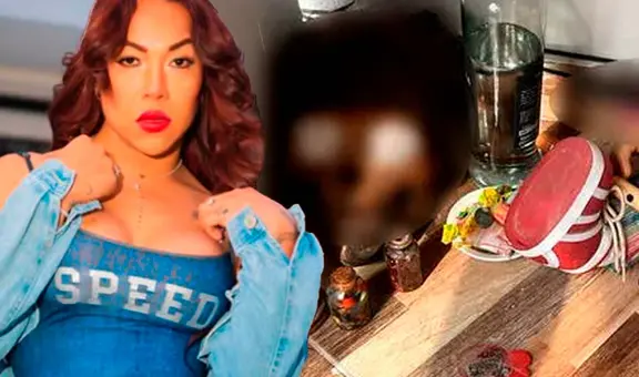 Dayanita expone el motivo real del altar que armó en su casa con un cráneo humano y muñeco de Chucky: "Tenemos un aura negra"