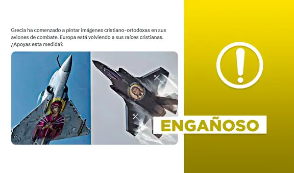 Grecia sí pinta sus aviones de combate con imágenes cristianas, pero no comenzó en 2025