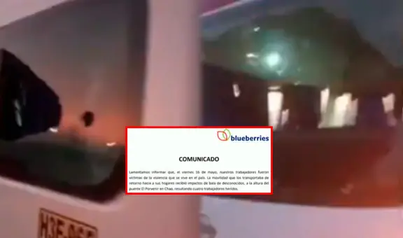 Balean vehículo que transportaba trabajadores de empresa agroindustrial Blueberries y dejan 4 heridos en Chao