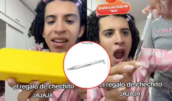 Valentino recibe lujoso lapicero de S/400 por su cumpleaños y redes bromean: "Y yo me creía millonaria con mi lápiz de S/4"
