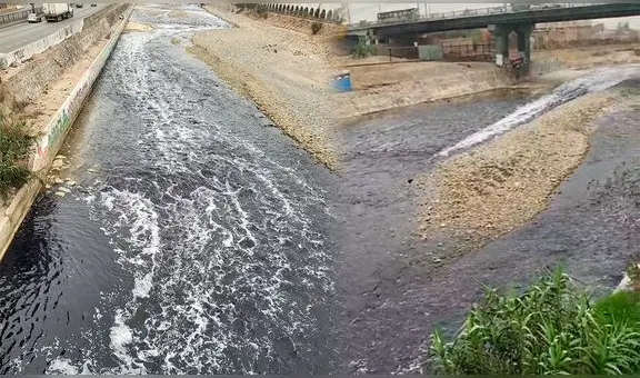 Río Rímac amanece teñido de negro y genera alarma en Lima: ANA inicia análisis para determinar origen del fenómeno