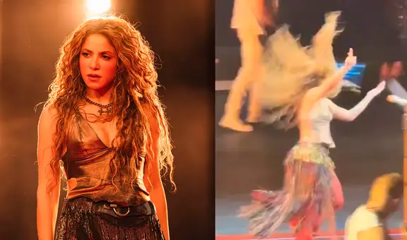 Shakira cae estrepitosamente en concierto de Montreal y sorprende a fanáticos con su reacción