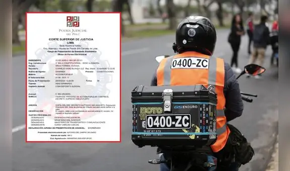 Motociclistas presentan demanda judicial para anular decreto que obliga uso de chalecos con placa
