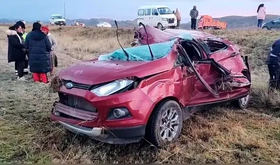 Tragedia en Puno: mujer gestante pierde la vida y su pareja queda herido tras accidente en la vía Asillo-Azángaro