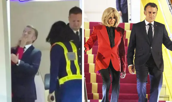 Emmanuel Macron protagoniza video viral tras recibir una bofetada de su esposa: asegura que fue una "broma"