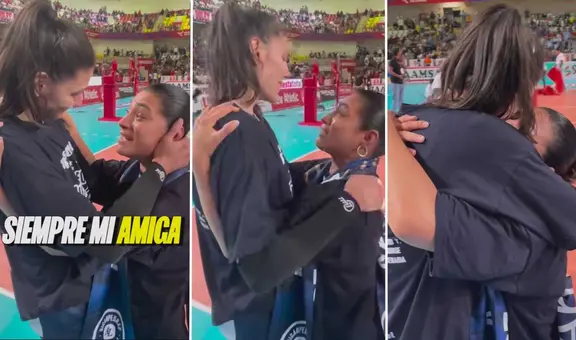 Marina Scherer y Esmeralda Sánchez protagonizan emotiva escena tras título de Alianza Lima en Liga Peruana de Vóley: "No te olvides de mí"