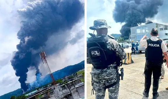 Las impactantes imágenes y videos del momento de la fuerte explosión en la refinería Esmeraldas, la más grande de Ecuador